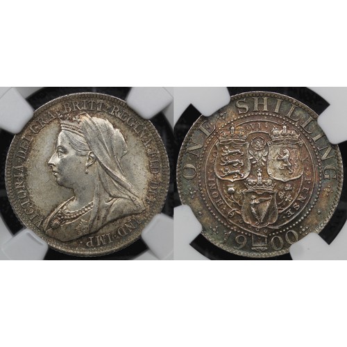 80 - 1900 Shilling, NGC MS64, Victoria. Attractively toned, particularly the reverse which shows lovely r... 