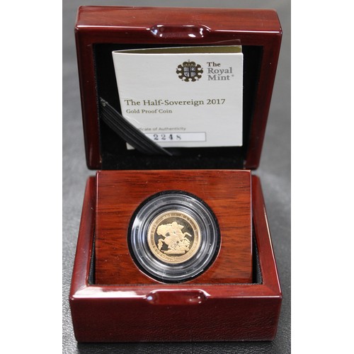 142 - 2017 Proof half sovereign, Elizabeth II. Special reverse design commemorating the 200th Anniversary ... 