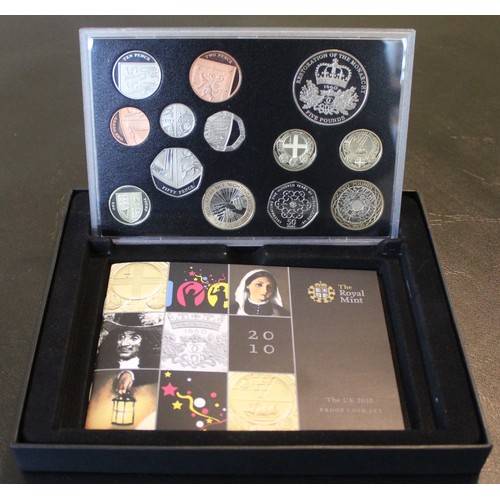 277 - 2010 Royal Mint 13-coin proof set including Restoration of the Monarchy commemorative £5. In present... 