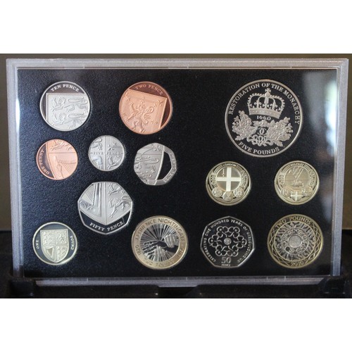 277 - 2010 Royal Mint 13-coin proof set including Restoration of the Monarchy commemorative £5. In present... 