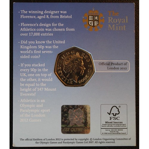 233 - 2009 Blue Peter Olympic 50p in original card of issue. Scarce issue minted in celebration of the win... 