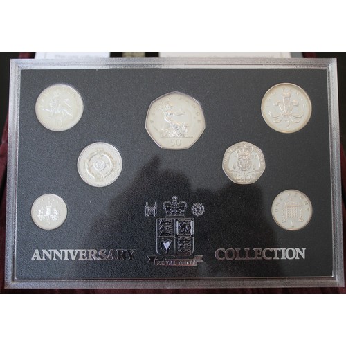 266 - 1996 Silver Anniversary proof 7-coin collection. From £1 coin to 1p struck in sterling silver and pr... 