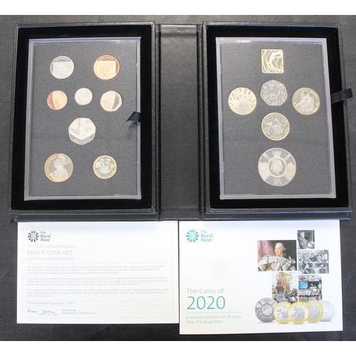 281 - 2020 Royal Mint 13-coin proof set, Collectors Edition including Tokyo Olympics 50p. In book-type pre... 