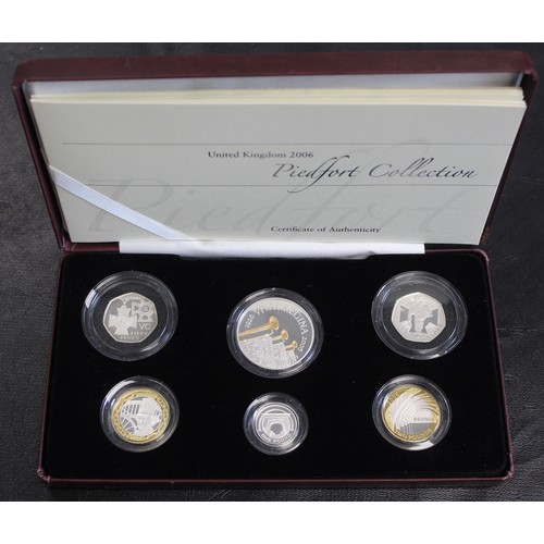 269 - 2006 Silver proof piedfort 6-coin set in leatherette presentation case with COA/information booklet.... 