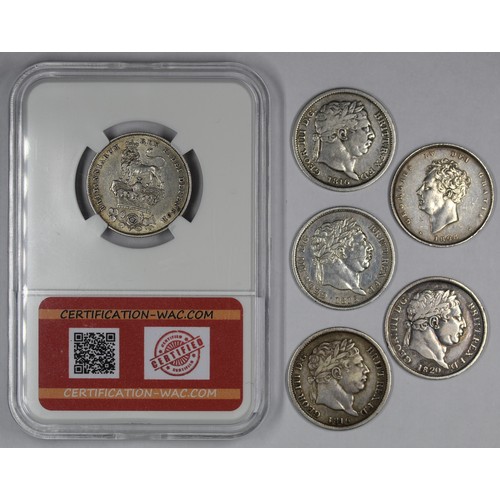 83 - Shillings (6), George III & George IV including 1816 (3), 1820, 1825 & 1826. The 1825 in loo... 