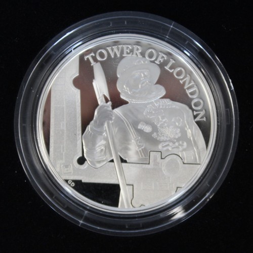 255 - The Tower of London silver proof £5 coin collection featuring the full set of four coins indiv... 