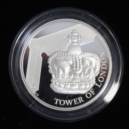 255 - The Tower of London silver proof £5 coin collection featuring the full set of four coins indiv... 