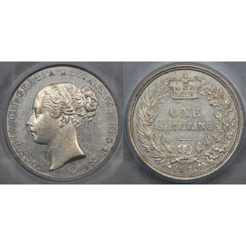 74 - 1852 Shilling, Victoria. CGS EF70. Obv. second young head. A few hairlines otherwise EF. [ESC 1299, ... 