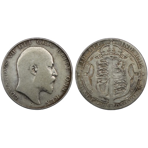 73 - 1905 Halfcrown, Edward VII. The key series date and one of the better know 20thcentury rarities. Fai... 