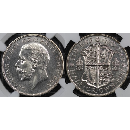 74 - 1927 Halfcrown, NGC PF64, George V. Obv. bare head facing left, Rev. crowned shield in garter. A cha... 