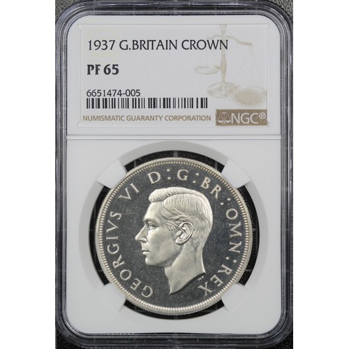 81 - 1937 Proof Crown, NGC PF65, George VI. A most attractive example with only minor contact marks. A bo... 