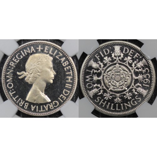 68 - 1953 Proof florin, NGC PF66 Ultra Cameo, Elizabeth II. A superb coin with but an odd trivial mark. U... 