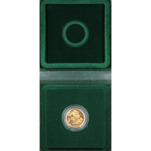 119 - 1980 Proof sovereign, Elizabeth II. An odd light surface mark otherwise nFDC/FDC. Complete with case... 