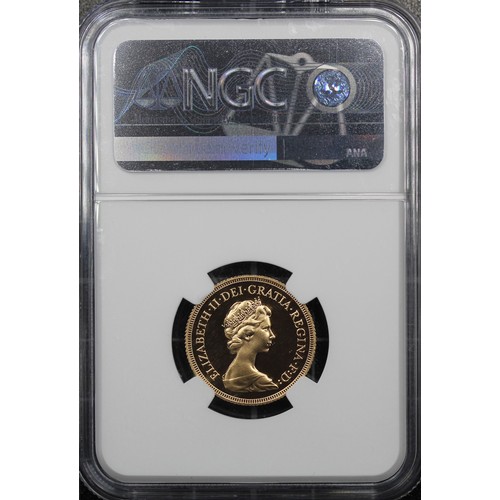 117 - 1980 Proof sovereign, NGC PF69 Ultra Cameo, Elizabeth II. nFDC. Complete with case & COA (no cap... 