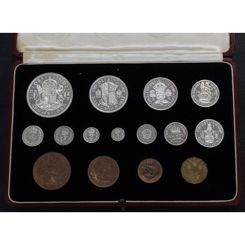 86 - 1937 15-coin Coronation proof set, George VI. An extremely pleasing set free of any notable toning, ... 