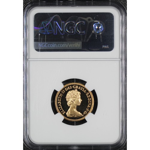 118 - 1980 Proof sovereign, NGC PF69 Ultra Cameo, Elizabeth II. nFDC. Complete with case & COA (no cap... 