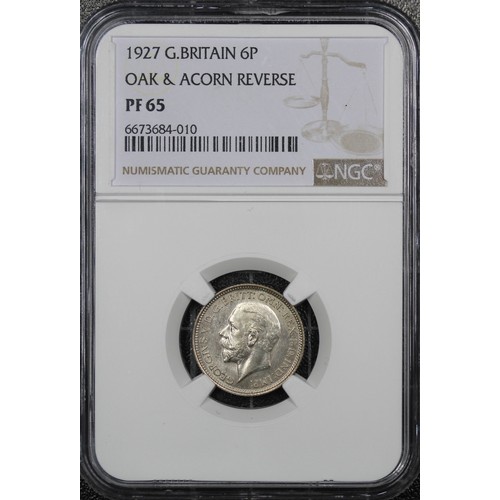 59 - 1927 Proof Sixpence, NGC PF65, George V. Choice UNC, a lovely example from the proof set of the year... 