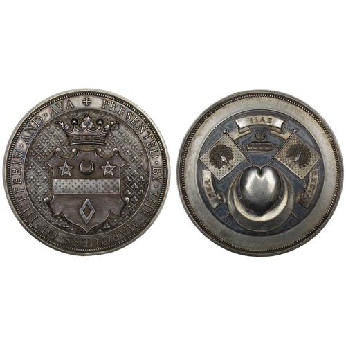 318 - Silver Medal bearing the crest of the Blackwood Family. Presented to R. Hill, 1931 (edge inscribed).... 