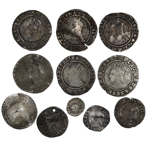 38 - Hammered coin assortment (11) predominantly Elizabeth I but to also include Edward I penny (holed) a... 