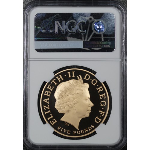 135 - NGC PF69 Ultra Cameo 2006 gold proof five pounds (£5) commemorating the 80th Birthday of Queen Eliza... 