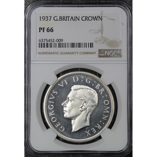 75 - 1937 Proof Crown, NGC PF66, George VI. A high quality example free from any notable surface marks. B... 