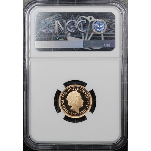 87 - NGC PF70 Ultra Cameo 2022 Proof half sovereign, Elizabeth II. Platinum Jubilee special reverse desig... 