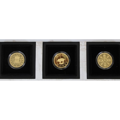 166 - St. Helena 2019 gold proof Empire Collection. Comprising modern reproduction of nine of the worlds m... 