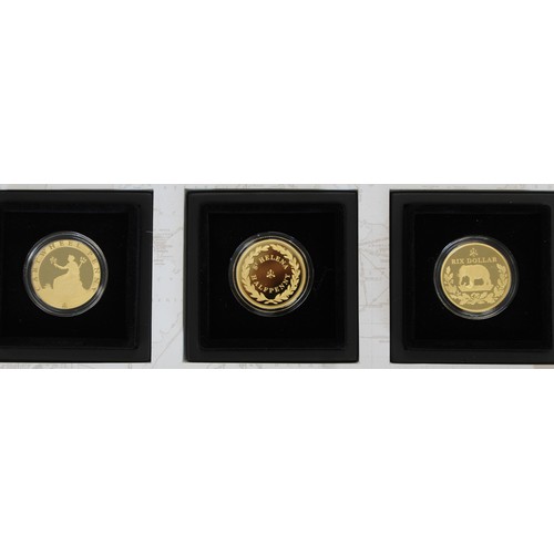 166 - St. Helena 2019 gold proof Empire Collection. Comprising modern reproduction of nine of the worlds m... 