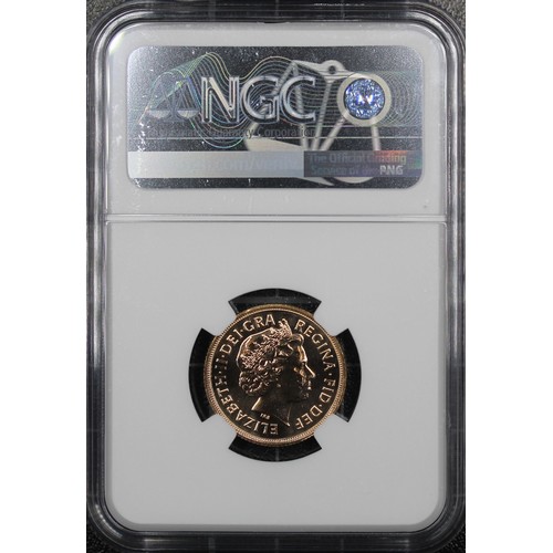 109 - Top Pop 2012 Sovereign, NGC MS69 DPL, Elizabeth II. Special reverse with stylised St. George & t... 