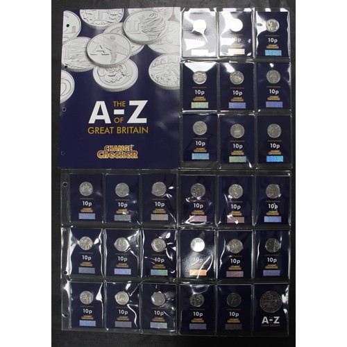 2019 complete A to Z 10p BUNC collection with completer medallion. All ...
