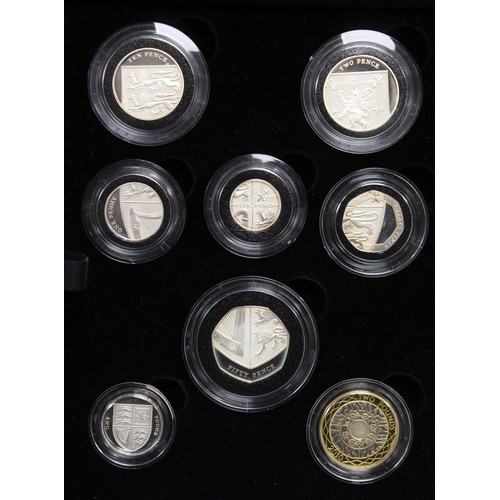 394 - 2010 Royal Mint 13-coin silver proof set including London & Belfast £1 coins and Restoration of ... 