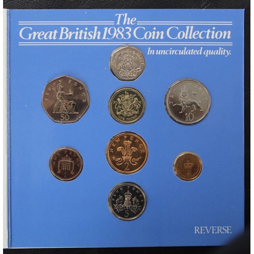 386 - 1983 New Pence 2p Mule in BUNC Martini issue year set. The much publicised and very rare error as st... 