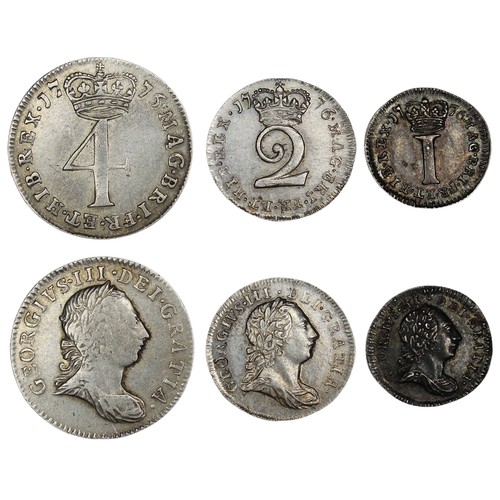 73 - 1776 small denomination coins (3), George III, comprising penny, twopence & fourpence. Whilst ge... 