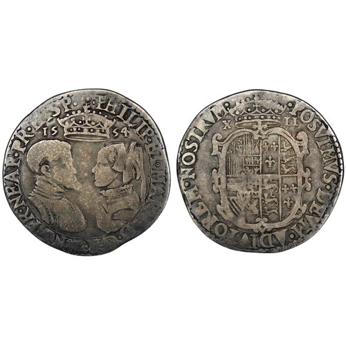 90 - 1554 Shilling, Philip & Mary. Full titles with mark of value. Some weakness within the obverse l... 