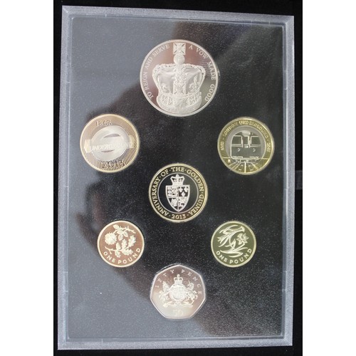 396 - 2013 Royal Mint 15-coin proof set, Collectors Edition, featuring the London Underground £2 coins &am... 