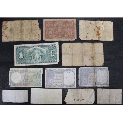 22 - A selection world banknotes (12) comprised of Commonwealth/Territory issues of George VI from Malta,... 