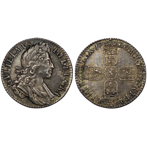 97 - 1700 Shilling, William III. Type F1, fifth 