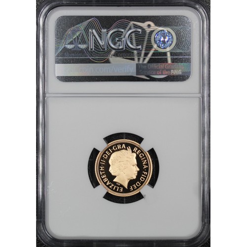 89 - NGC PF70 Ultra Cameo 1998 Proof half sovereign, Elizabeth II. Obverse portrait by Ian Rank-Broadley.... 