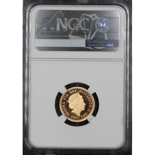 97 - NGC PF70 Ultra Cameo 2018 Proof half sovereign, Elizabeth II. Obverse portrait by Jody Clark, crowne... 