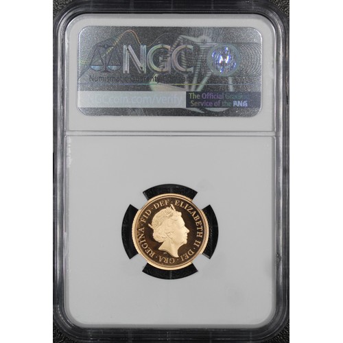 98 - NGC PF70 Ultra Cameo 2022 Proof half sovereign, Elizabeth II. Platinum Jubilee special reverse desig... 