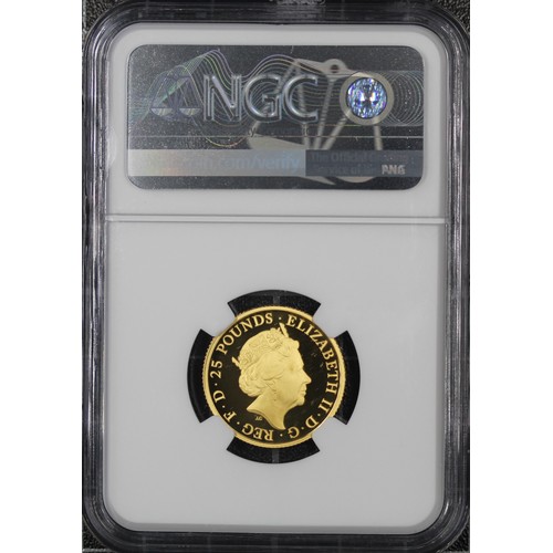 169 - NGC PF70 Ultra Cameo 2022 Gold Proof ¼oz Britannia with special reverse design by Dan Thorne. As str... 