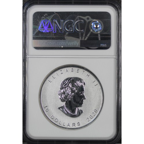 252 - Canada, 2020 2oz silver $10, NGC MS64, Elizabeth II. Struck as a tribute to the Alex Colville 1967 