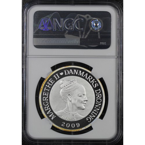 256 - Denmark, NGC PF68 Ultra Cameo 2009 Silver proof 100 Kroner, the final part of the International Pola... 