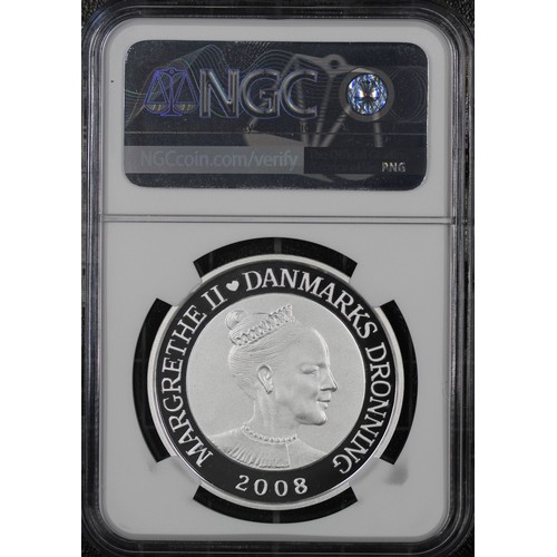 255 - Denmark, NGC PF69 Ultra Cameo 2008 Silver proof 100 Kroner, the second part of the International Pol... 