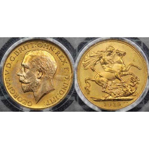 155 - Canada, 1919-C Sovereign, PCGS MS63, George V, Ottawa Mint. Always desirable to sovereign collectors... 