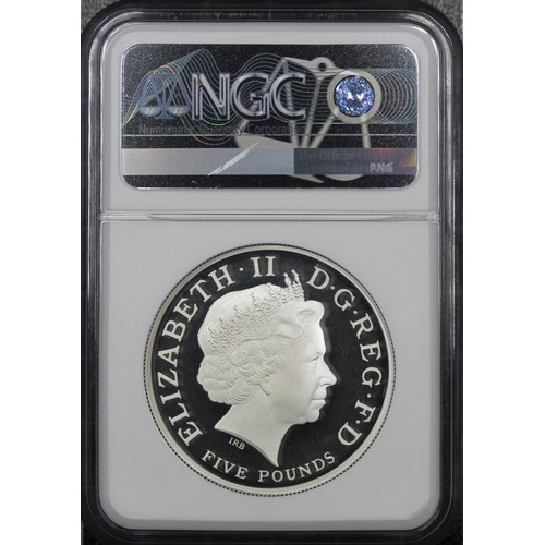 204 - NGC PF69 Ultra Cameo 2013 Silver proof piedfort £5 coin, Elizabeth II. Struck to commemorate the Chr... 