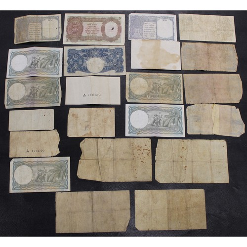 14 - A selection world banknotes (22) comprised of Commonwealth/Territory issues of George VI from Ceylon... 