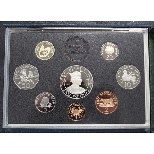 324 - World proof sets (5) comprising 1989 Guernsey, 1984 St. Helena & Ascension, 1974 Falkland Island... 