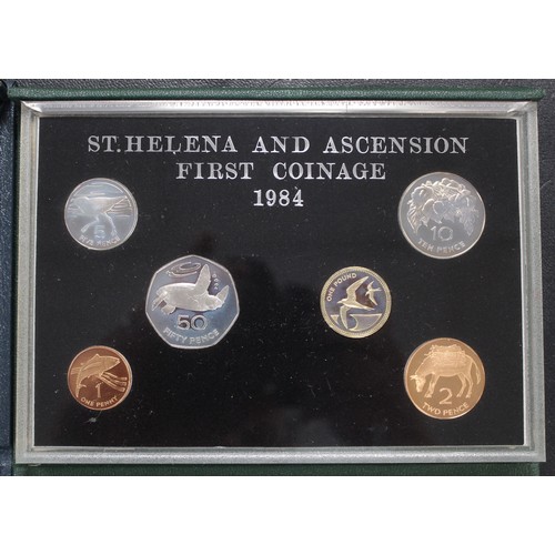 324 - World proof sets (5) comprising 1989 Guernsey, 1984 St. Helena & Ascension, 1974 Falkland Island... 