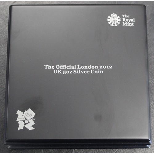 224 - 2012 London Olympics 5oz silver proof £10 featuring a matt-effect/reverse proof depiction of Pegasus... 